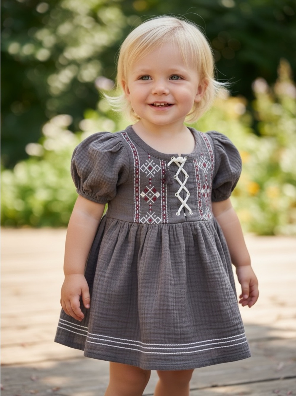 Shabby Chic Baby Girl Bohemian Dress Size 12 Months